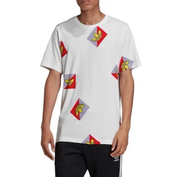 [Adidas] Men's Diagonal Logo Graphic Tee - Picture 1 of 5